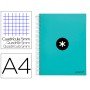 Caderno Espiral Din A4 Antartik Capa Forrada 120 F 100 Gr Quadricula 5Mm 5 Bandas de Cores Cor Menta