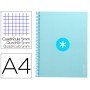 Caderno Espiral Din A4 Antartik Capa Forrada 80F 90 Gr Quadricula 5Mm 1 Banda 4 Furos Cor Celeste