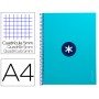 Caderno Espiral Din A4 Antartik Capa Forrada 80F 90 Gr Quadricula 5Mm 1 Banda 4 Furos Cor Turquesa