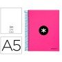 Caderno Espiral Din A5 Antartik Capa Forrada 120 F 100 Gr Liso 5 Mm 5 Bandas Cor Rosa