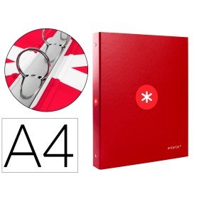 Pasta Antartik Din A4 Forrada 4 Aneis 25 Mm Redondos Cor Framboesa