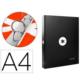 Pasta Antartik Din A4 Forrada 4 Aneis 25 Mm Redondos Cor Preto