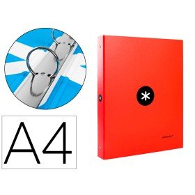 Pasta Antartik Din A4 Forrada 4 Aneis 25 Mm Redondos Cor Vermelho