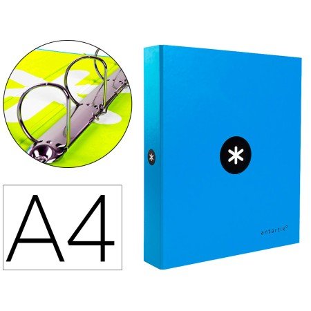 Pasta Antartik Din A4 Forrada 4 Aneis 40 Mm Mistos Cor Azul