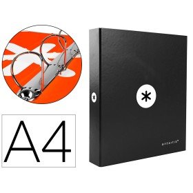 Pasta Antartik Din A4 Forrada 4 Aneis 40 Mm Mistos Cor Preta