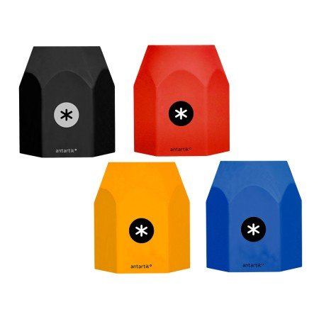 Porta Lapis Antartik Silicone Hexagonal Cores Sortidas Intensas Azul Mostarda Preto E Vermelho