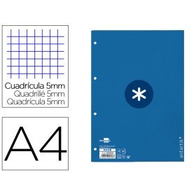 Recarga Colada Antartik Quadricula 5Mm Din A4 80 F 90 Gr 4 Furos 1 Banda Moldura Cor Azul Escuro