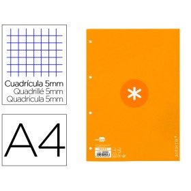 Recarga Colada Antartik Quadricula de 5Mm Din A4 100 F 90 Gr 4 Furos 1 Banda Moldura Cor Mostarda