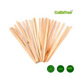 Agitador Para Cafe de Madeira 14 Cm com Revestimento Individual Bolsa de 1000 Unidades