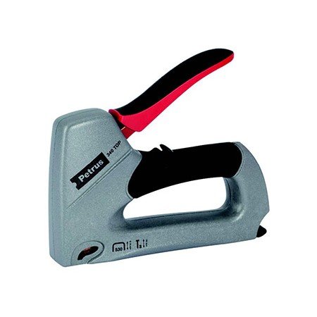 Agrafador Petrus 340 Top Especial Corpo de Aluminio Utiliza Agrafes Nº 530 de 6 A 14 Mm E Saca-Agrafes
