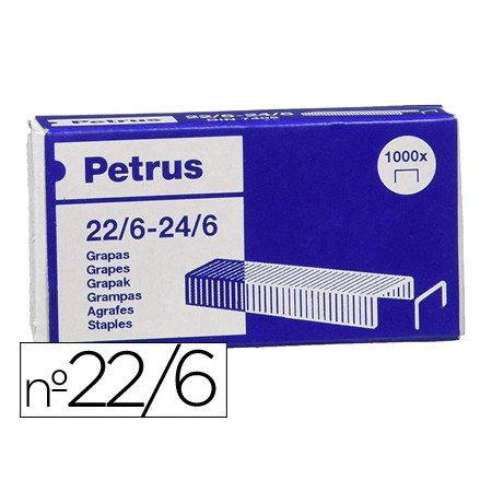 Agrafes Petrus Galvanizada 22/6 Caixa 1000 Unidades