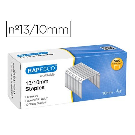 Agrafes Rapesco Galvanizados 13/10 Caixa de 5000 Unidades
