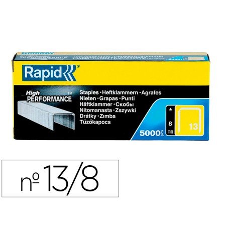 Agrafes Rapid 13/8 Mm Galvanizados Caixa de 5000 Unidades