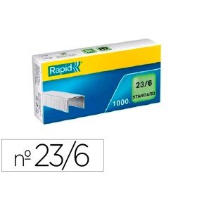 Agrafes Rapid 23/6 Mm Galvanizados Caixa de 1000 Unidades