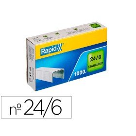 Agrafes Rapid 24/6 Mm Galvanizados Caixa de 1000 Unidades