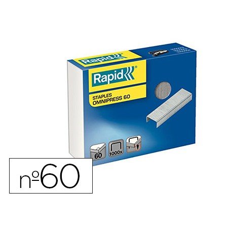 Agrafes Rapid Omnipress 60 Galvanizadas Caixa de 1000 Agrafes