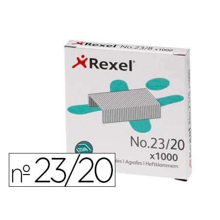 Agrafes Rexel 23/20 Aco Caixa 1000 Unidades