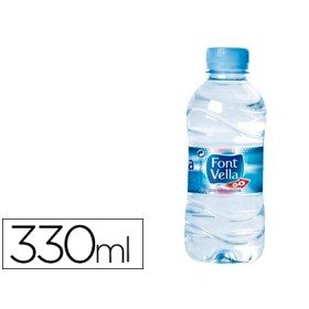 Agua Mineral Natural Font Vella Garrafa de 330Ml