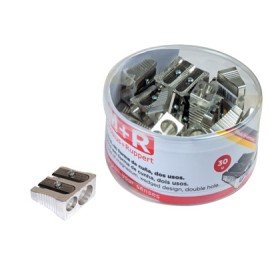 Apara Lapis M+R 211 Metalico 2 Usos Retangular Frasco de 30 Unidades