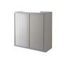 Armario Fast Paperflow Estrutura de Aco E Poliestireno com 2 Portas de Correr E Fecho em Cor