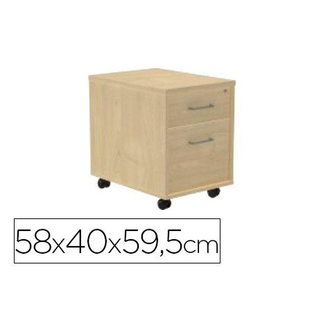 Armario Rocada com Dois Gavetas Serie Store 58X40X59,5 Cm Acabamento Aa01 Faia/Faia