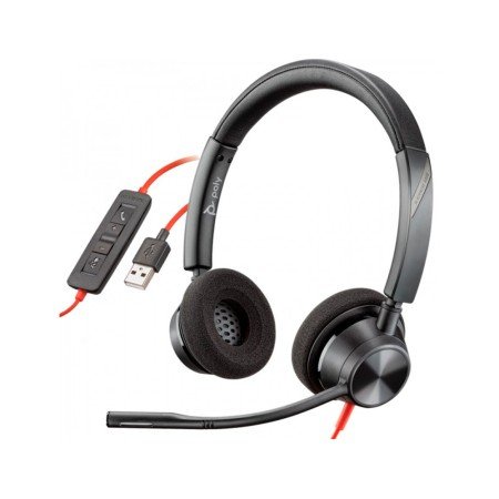 Auricular Plantronics Blackwire 3320 Diadema Binaural Cabo Usb-A