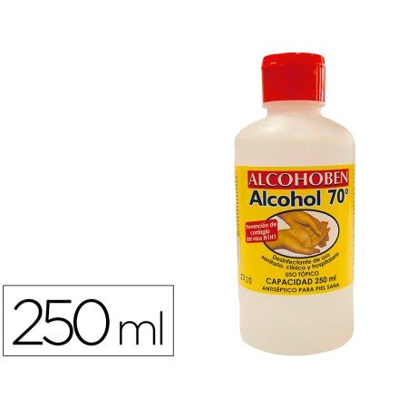 Álcool de 70 º Alcohoben Frasco de 250 Ml