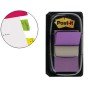 Bandas Separadoras Post-It Index 3M, 25,4X43,1 Mm Violeta Dispensador de 50 Unidades