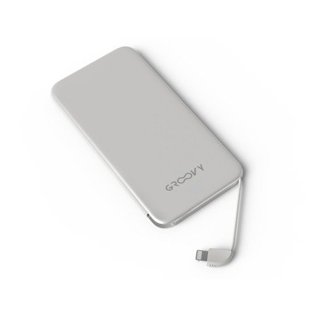 Bateria Externa Groovy 4000Mah Para Dispositivos Apple Lightning Cor Branco