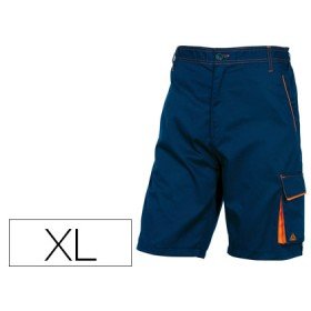 Bermuda Deltaplus com Cintura Ajustavel E 5 Bolsos Cor Azul-Laranja Formato Xl