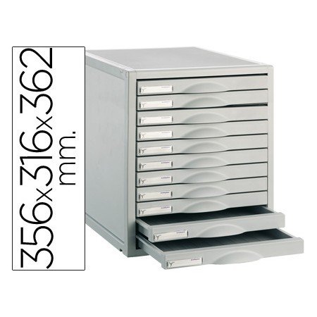 Bloco Classificador 8211C 11 Gavetas Cor Cinza 356X316X362 Mm