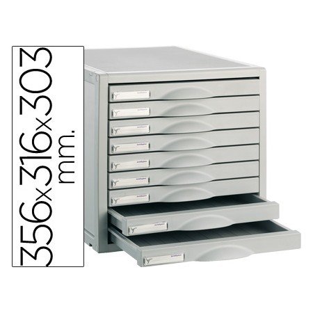 Bloco Classificador 8409C 9 Gavetas Cor Cinza 356X316X303 Mm