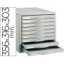 Bloco Classificador 8409C 9 Gavetas Cor Cinza 356X316X303 Mm