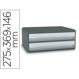 Bloco Classificador de Gavetas Cep Moov Up Reciclado 80% 2 Gavetas Cor Cinza 275X369X146 Mm