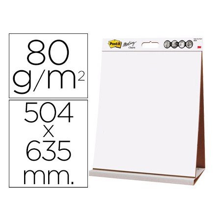 Bloco Congresso Post-It Liso Reciclado 504 x 635 Mm com 20 Folhas
