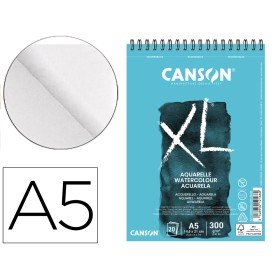 Bloco de Desenho Aguarela Canson Xl Aquarelle Grano Fino Din A6 Microperfurado Espiral 14,8X21 Cm 20 Folhas 300 Gr