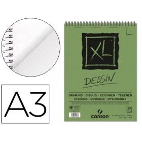 Bloco de Desenho Canson Xl Dessin Din A3 Liso Microperfurado Espiral 29,7X42 Cm 50 Folhas 160 Gr