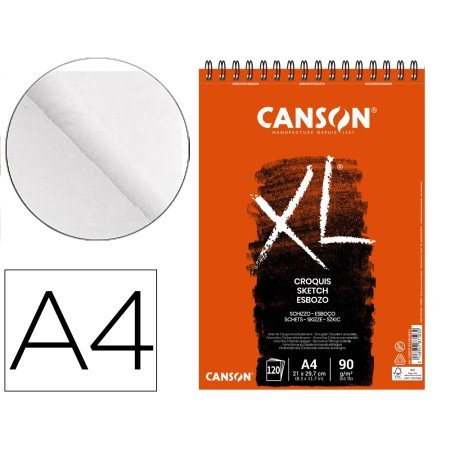 Bloco de Desenho Croquis Din A4 Microperfurado 21X29,7 Cm 120 Folhas Grano Fino 90 Gr