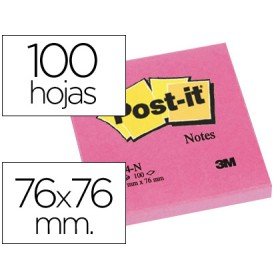 Bloco de Notas Adesivas Post-It Fucsia 76 x 76 Mm