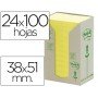 Bloco de Notas Adesivas Post-It Recicladas em Torre 38 x 51 Mm 24 Blocos