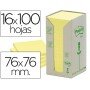 Bloco de Notas Adesivas Post-It Recicladas em Torre 76 x 76 Mm 16 Blocos