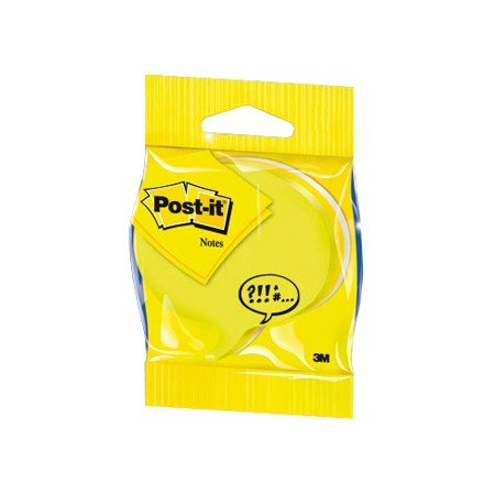 Bloco de Notas Adesivas Post-It Redondas Neon, Amarelo, Cinza