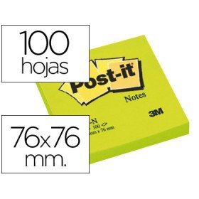 Bloco de Notas Adesivas Post-It Verde 76 x 76 Mm