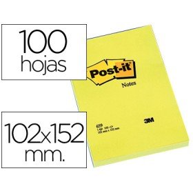 Bloco Notas Aderentes Post-It 102X152 Mm Liso com 100 Fls