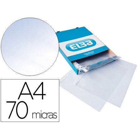 Bolsa Catalogo/Mica Elba Standard Din A4 70 Microns Cristal Caixa de 100 Unidades