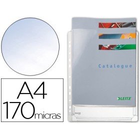 Bolsa Catalogo/Mica Esselte Din A4 Pvc 170 Microns com Fole Capacidade 200 Folhas Pack de 5 Unidades