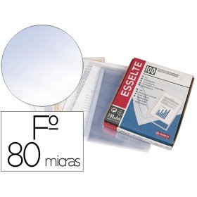 Bolsa Catalogo/Mica Esselte Folio Pvc Cristal 80 Mc com Reforco Caixa de 100 Unidades