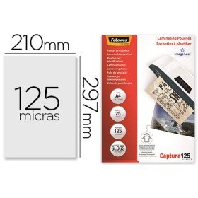 Bolsa de Plastificar Fellowes Brilho Din A4 125 Microns Pack de 25 Unidades