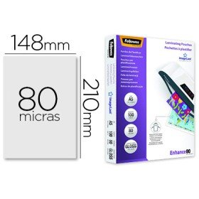 Bolsa de Plastificar Fellowes Brilho Din A5 80 Microns Pack 100 Unidades