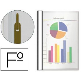 Bolsa Dossier Esselte Plastico com Ferragem Metalica Folio Preto